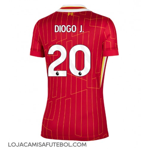 Camisa de Futebol Liverpool Diogo Jota #20 Equipamento Principal Mulheres 2024-25 Manga Curta